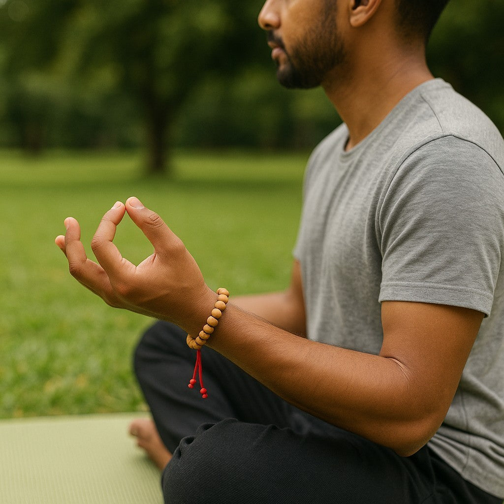 Power for Your Wishes Sandalwood Wrist Mala Bbracelet
