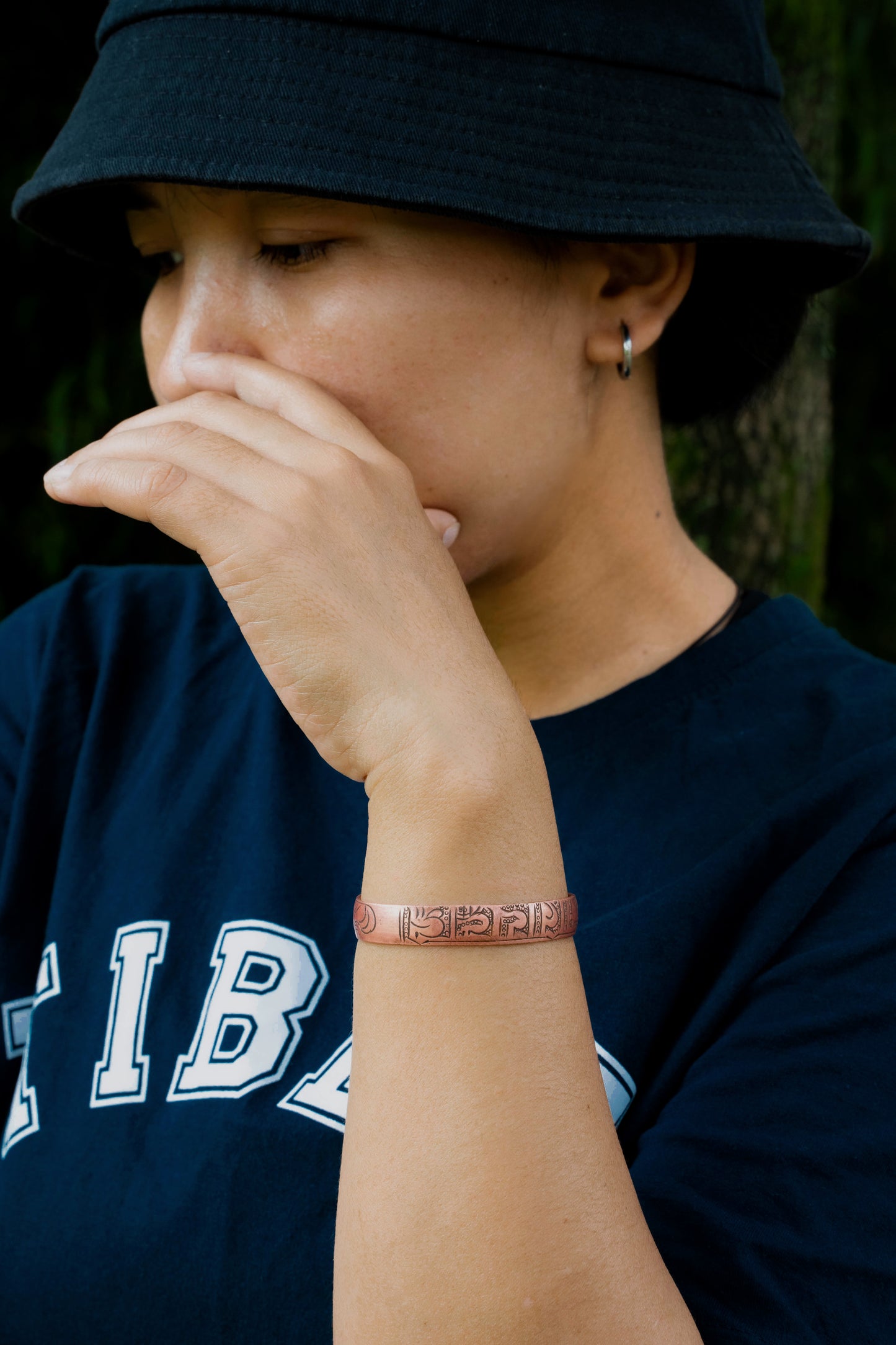 Buddha of Compassion Copper Bracelet
