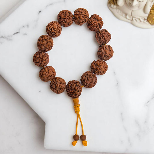 Tibet Mala Rudraksha Seed Wrist Mala/Bracelet Meditation beads (Extra Large)