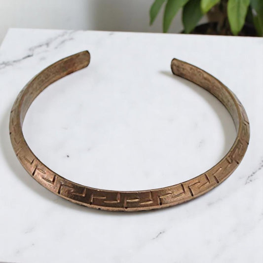 Hand Crafted Copper Medicine Bracelet From Nepal Style 8