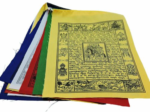 Handmade Tibetan Wind Horse eight lucky symbols Cotton prayer flags