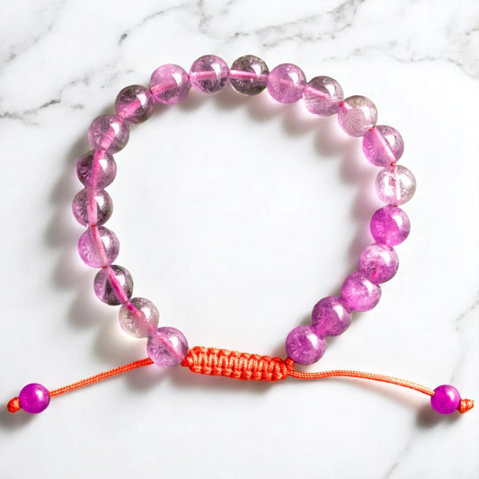 Amethyst Wrist mala Bracelet Chakra Balancing for meditation