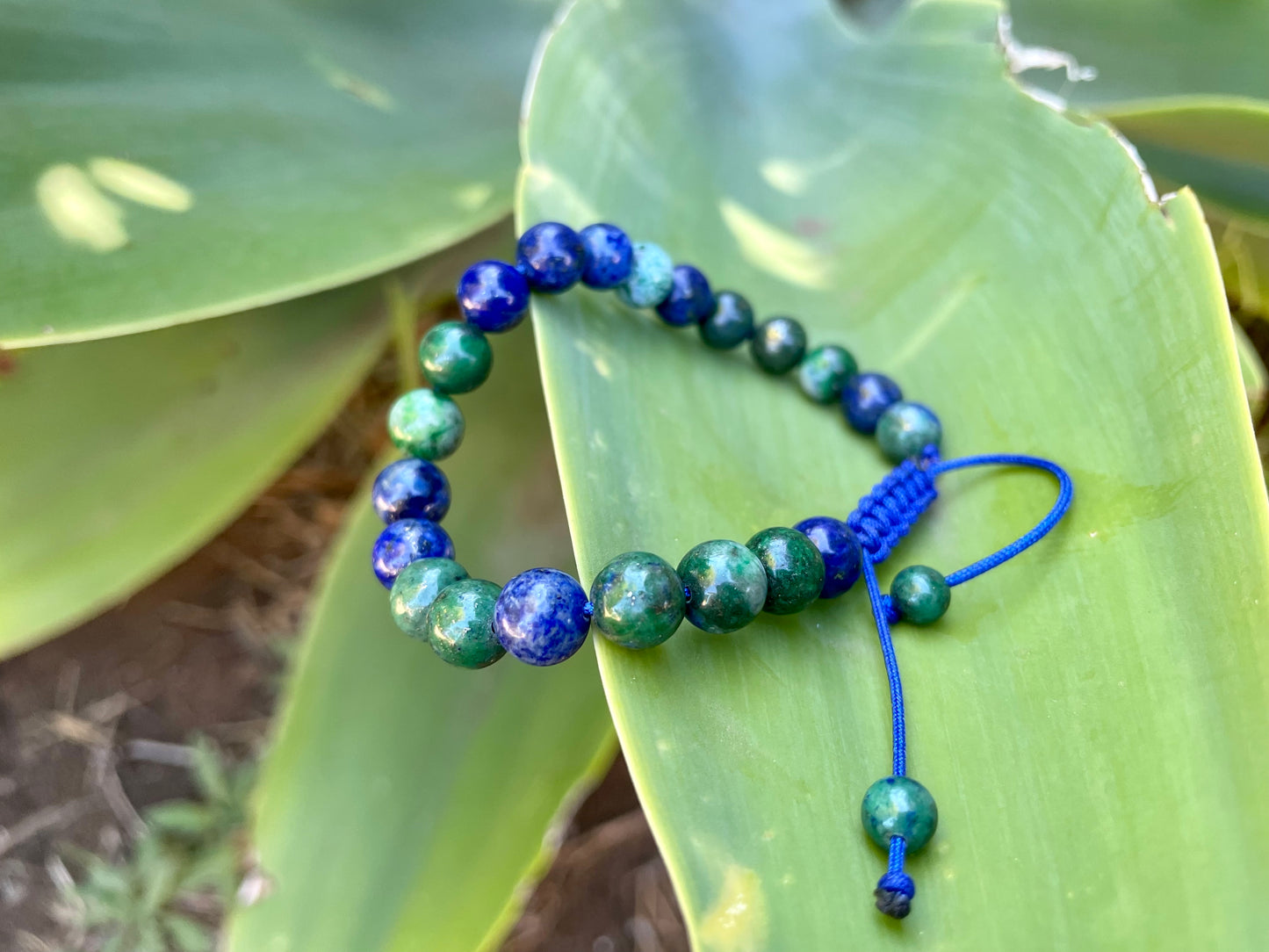 Azurite Wrist mala Bracelet