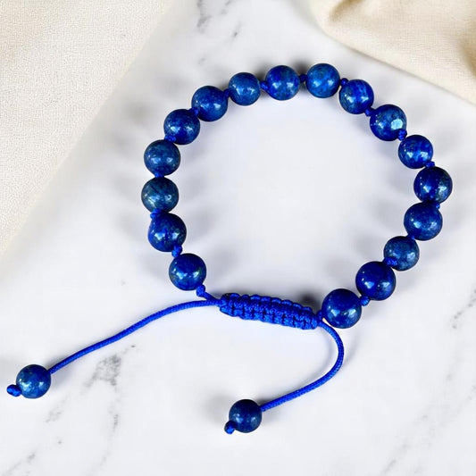 Hand Knotted Lapis Wrist Mala