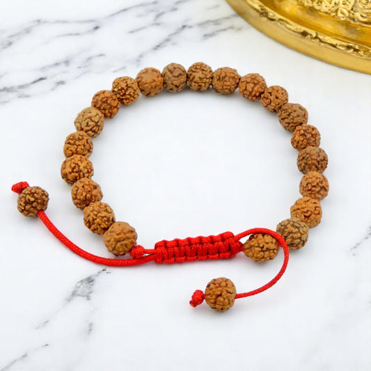 Tibet Mala Rudraksha Seed Wrist Mala Bracelet Meditation healing beads (Plain)