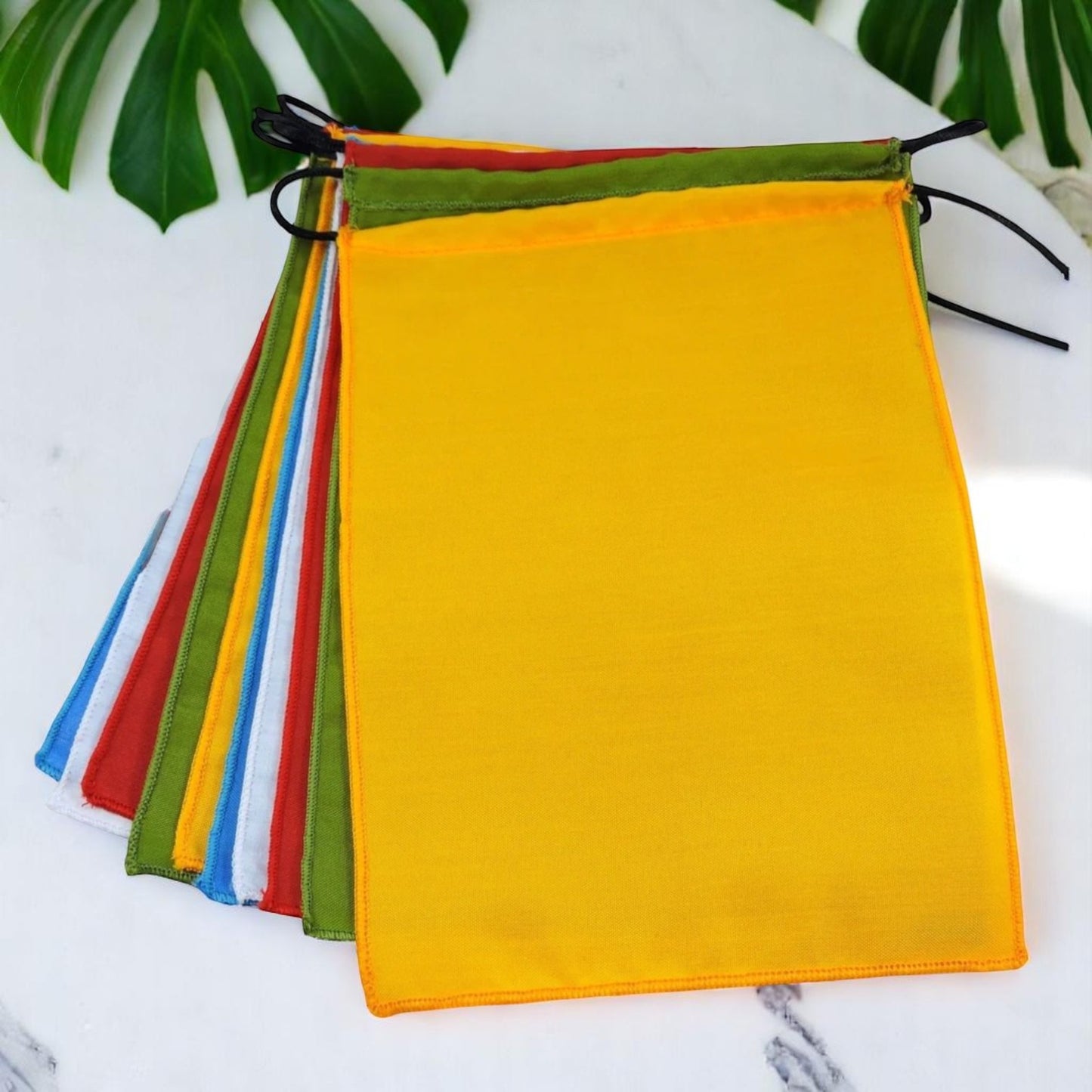 High Quality Blank prayer flags set of 10 flags surged edge