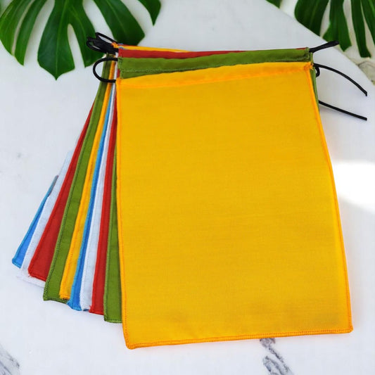 High Quality Blank prayer flags set of 10 flags surged edge