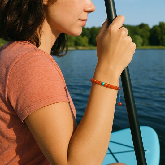 Motivation and Protection Carnelian Wrist mala yoga Bracelet