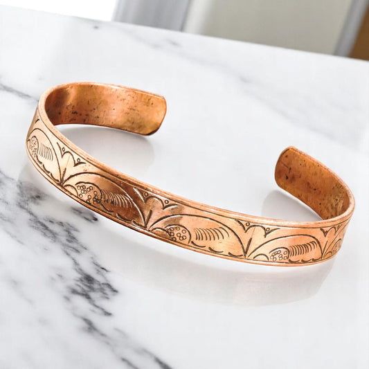 Tibetan Hand Crafted Copper Medicine Bracelet From Nepal (Style 4)