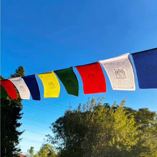 Handmade Tibetan Zambala Prayer Flags set of 10 flags